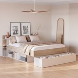 Marckeric Bijeli/u prirodnoj boji bračni krevet u dekoru hrasta s prostorom za odlaganje bez podnice 160x200 cm Albo – | shoptok.hr