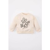Defacto Baby Girl Crew Neck Floral Printed Sweatshirt cene