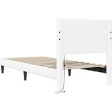  Krevetna konstrukcija Bijela 80 x 200 cm Umjetna koža Slike
