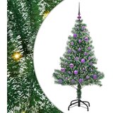vidaXL Umjetno Božićno Drvo s Snježnim Flokom i LED Svjetlom 150 cm | shoptok.hr