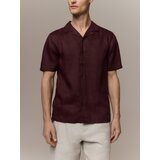 Reserved Lanena regular fit košulja - boja kestena | shoptok.hr