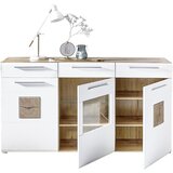 Hom`in KOMODA, bela, barve hrasta | Shoptok.si