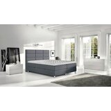 CARRYHOME POSTELJA Z VZMETNICO 180 cm x 200 cm , tekstil modra, siva | Shoptok.si