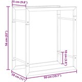  Stalak za drva za ogrjev mat crni 50x28x56 cm čelični | shoptok.hr