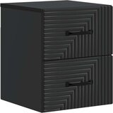  Stenski nočni omarici s predalom 2 pcs Črna 34,5 x 33 x 40 cm, (5000209592) | Shoptok.si