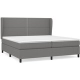  Krevet s oprugama i madracem tamnosivi 200 x 200 cm od tkanine | shoptok.hr