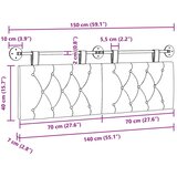  Držeće uzglavlje Zidne Bijeli 150 x 55 x 7 cm tkanina - Bijeli 140 cm bez LED | shoptok.hr