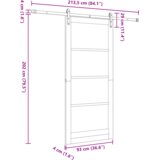  Drsna vrata ORKDAL Bela 93 x 211 cm Trden borov les in steklo, (5000215403) | Shoptok.si