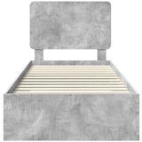  Okvir za krevet s uzglavljem Betonski sivi 100 x 200 cm | shoptok.hr