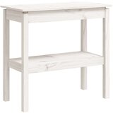  Konzolna mizica bela 80x40x75 cm trdna borovina, (20711562) | Shoptok.si