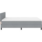 Krevet s opruga kutije Svijetlo siva 160 x 200 cm tkanina | Eponuda.com
