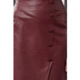 Trendyol Limited Edition Dark Red Snakeskin Slit Midi Woven Skirt | Eponuda.ba
