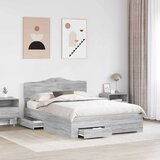  Konstrukcija postelje Siva Sonoma 140 x 200 cm Konstruiran les, (5000102421) | Shoptok.si