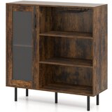 Costway Kuhinjska kredenca s steklenimi držali Kuhinjska komoda, (5000160202) | Shoptok.si