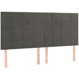 Maison Chic Posteljno vzglavje - Vzglavna omarica 4 kosa temno siv 80x5x78/88 cm žamet, (22078274) | Shoptok.si