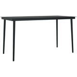  5-dijelni vrtni blagovaonski set s jastucima sivo-crni | shoptok.hr