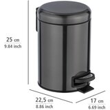 Wenko 24035100 - Kanta LEMAN 17x25 cm inox/crna | Eponuda.com