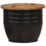The Living Store Klubska mizica črna 50x39,5 cm trden predelan les - Klubska Mizica, (21660975) | Shoptok.si