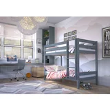 Dolmar - drvo krevet na kat olaf - 90x190 cm - graphite