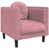 vidaXL Fotelj z blazino roza žamet, (21094778) | Shoptok.si