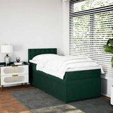 Box spring krevet s madracem tamnozeleni 90x190 cm baršunasti | shoptok.hr