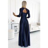 Numoco Lace long SATIN dress with neckline | Shoptok.si