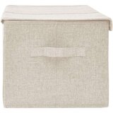  Kutija za pohranu od tkanine 50 x 30 x 25 cm krem | shoptok.hr