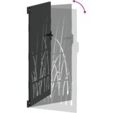 vidaXL Vrtna vrata Črna 105 x 175 cm Jeklo s prašnim premazom | Shoptok.si