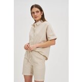 Marisse Beige Cotton And Linen Shirt | ePonuda.com
