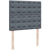 vidaXL Otomanski posteljni okvir z vzmetnicami siv 120x190cm žamet | Shoptok.si