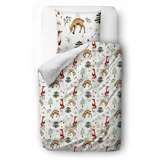 Butter Kings Dječja posteljina za krevet za jednu osobu od pamučnog satena 140x200 cm Cute Forest -