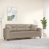 vidaXL Trosed z blazinami taupe 180 cm tkanina iz mikrovlaken Cene