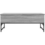  Stolić za kavu siva boja hrasta 100x50x40 cm od drva i metala | shoptok.hr