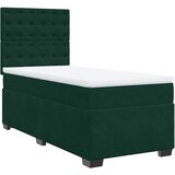 Box spring krevet s madracem tamnozeleni 90x190 cm baršunasti | shoptok.hr
