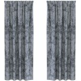  Baršunaste zavjese 2 pcs Srebrno Siva 225 x 140 cm Baršun | shoptok.hr