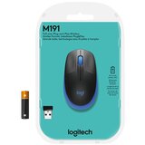 Logitech M190 1000dpi plavi bežični optički miš