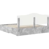  Krevetna konstrukcija s ladicama Betonski sivi 200 x 200 cm | shoptok.hr