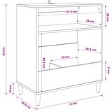  Stalak za gramofon Betonska siva 71 x 39,5 x 83 cm | shoptok.hr