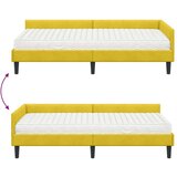  Kotni okvir postelje z matrico Drugo 2 pcs Rumena Žamet, (5000124116) | Shoptok.si