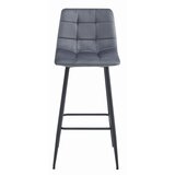  ARCETO barska stolica - tamno sivi baršun / crne noge x 1 | shoptok.hr