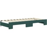 vidaXL Izvlečna dnevna postelja temno zelena 80x200 cm žamet | Shoptok.si