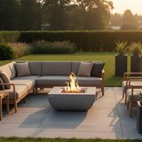 Gardenson Miza Z Ognjiščem Westport, Svetlo Siva | Shoptok.si