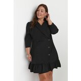 Trendyol Curve Black Woven Jacket Dress Cene