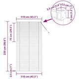 vidaXL Okenska roleta z zavesami Drugo Srebrna 110 x 220 cm Aluminij | Shoptok.si