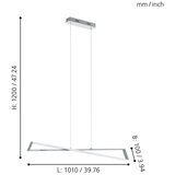 Eglo 95566 - LED luster AGRELA 2xLED/14,4W/230V | Eponuda.com