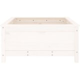  Vrtna sadilica bijela 82,5 x 82,5 x 39 cm od masivne borovine | shoptok.hr