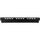 Logilink 19 cable management panel with front flap, 1U, black, ORCC01B
