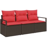  Kavčna garnitura 3 pcs Rjava poli ratan, (5000154517) | Shoptok.si