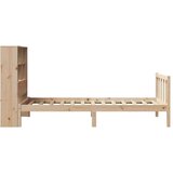 vidaXL Krevet s regalom za knjige bez madraca 90x190 cm od borovine | shoptok.hr