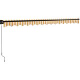 Tenda na uvlačenje žuto-bijela 4 x 3 m od tkanine i aluminija | Eponuda.com